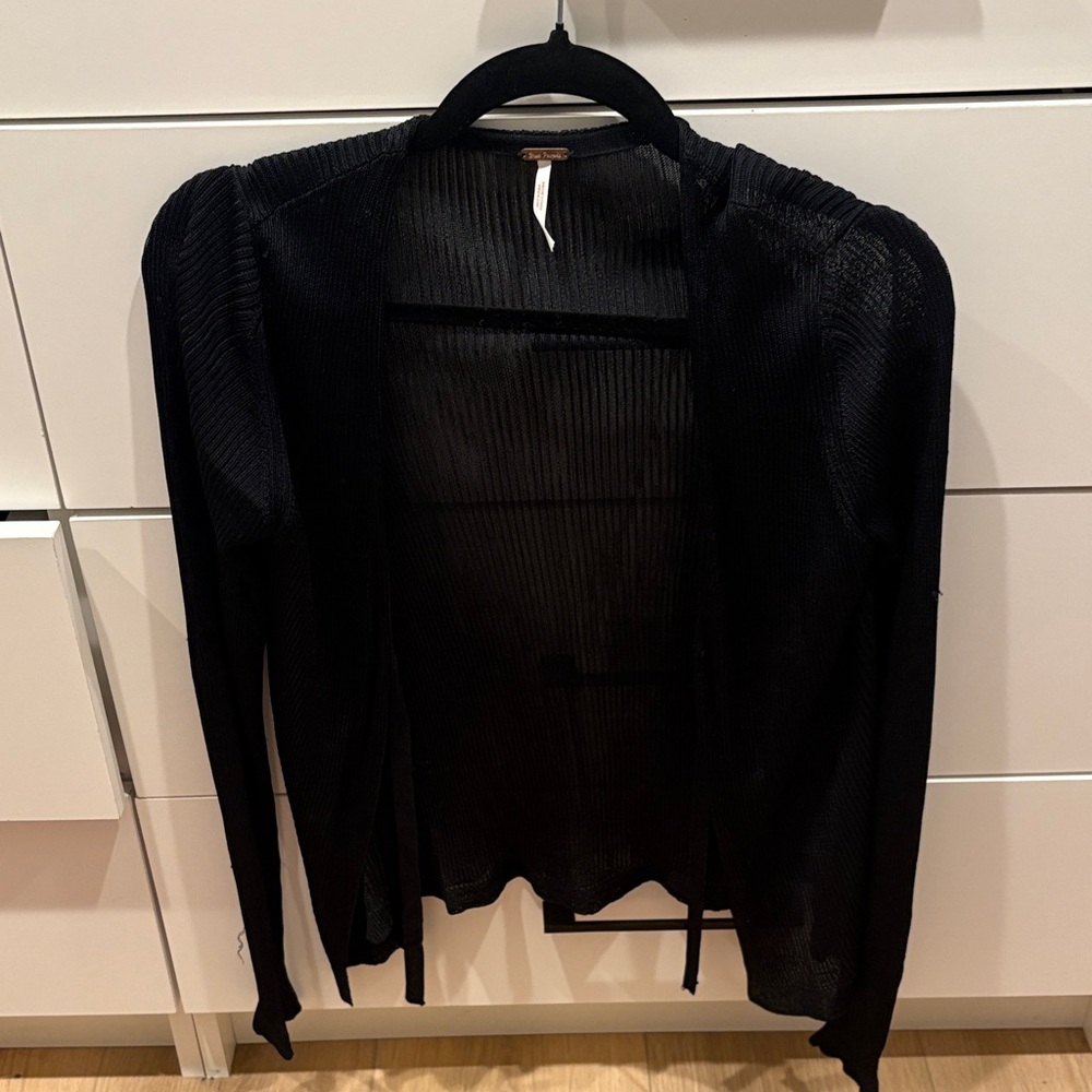 Free People Black Cardigan Sweater